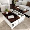 jimeimen Farmhouse Lift Top Coffee Table With Storage