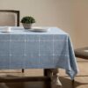 ZeeMart Farmhouse Style Dusty Blue Tablecloth