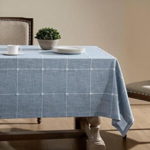 ZeeMart Farmhouse Style Dusty Blue Tablecloth