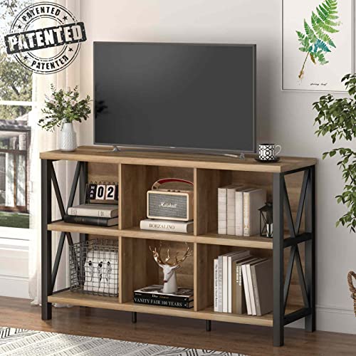FATORRI 6 Cube Storage Organizer Bookshelf (Rustic Oak) - Image 2