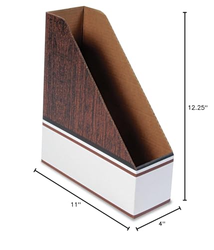 Fellowes Magazine File 07224, Woodgrain/White - Image 3