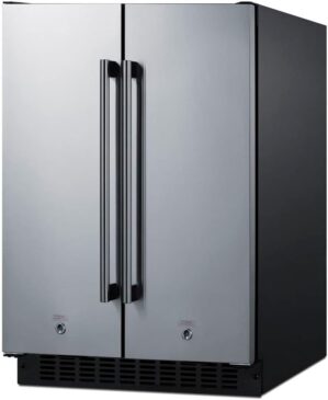 Summit Appliance FFRF24SS 24″ Built-In Refrigerator-Freezer