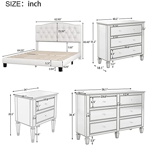 FGDSEEEKJUFHH Bedroom Furniture Set With Storage Dresser - Image 5