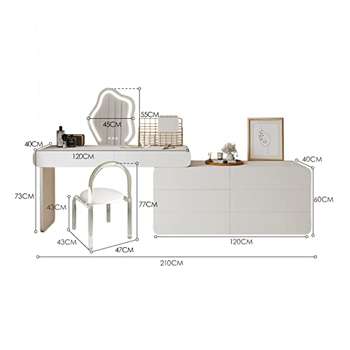 FGDSEEEKJUFHH Modern Vanity Desk With Storage Cabinet - Image 3