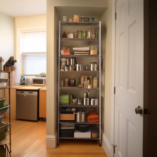 Finnhomy 8-Tier Adjustable Steel Wire Shelving Unit - Image 2