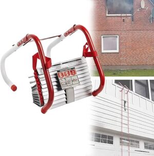 FGQCBBYC Fire Escape Ladder 32FT, Compact Safety
