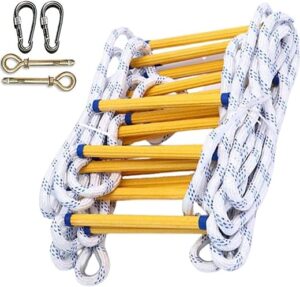 JJPSFDS Fire Escape Ladder With Hooks