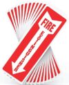 ASSURED SIGNS Fire Extinguisher Sign Sticker – 12 Pack