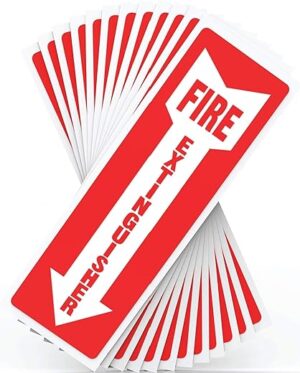 ASSURED SIGNS Fire Extinguisher Sign Sticker – 12 Pack
