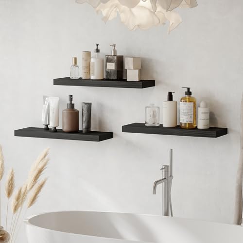 Fixwal 23.6in Floating Wall Shelves, Set of 3 - Image 5
