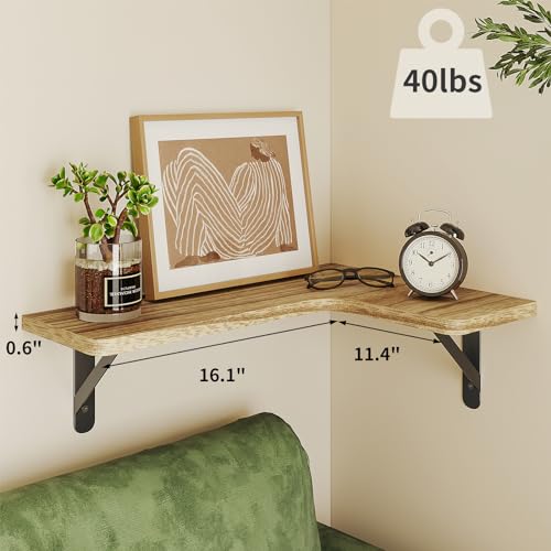 Fixwal Corner Floating Shelves, Set Of 5, Carbonized Black - Image 4
