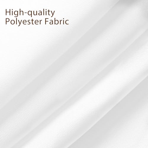 Fixwal White Table Cover Rectangle 8ft, 60x126 Inch - Image 4