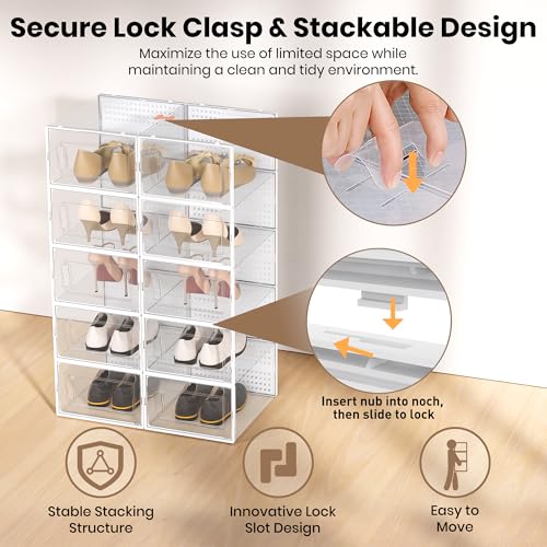 Fkprorjv XX Large Shoe Storage Box Organizer - Image 3