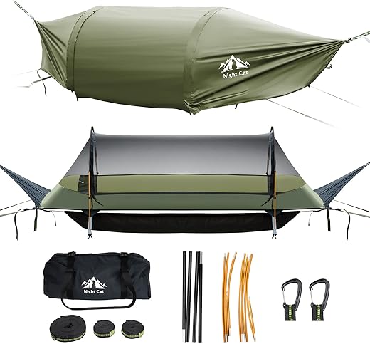Night Cat Flat Lay Hammock Tent With Mosquito Net