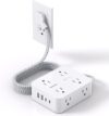HANYCONY Flat Plug Extension Cord With Surge Protector