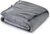 Fleece Throw Blanket For Couch, Grey