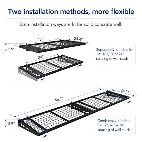 FLEXIMOUNTS 2-Pack Garage Shelving Bike Rack - Image 3