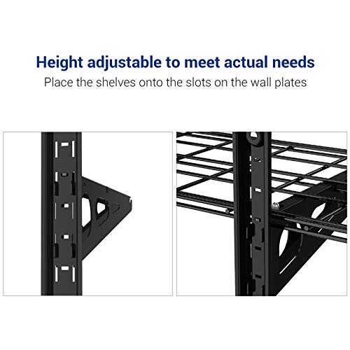 FLEXIMOUNTS 3-Tier Adjustable Garage Wall Shelving Black - Image 3