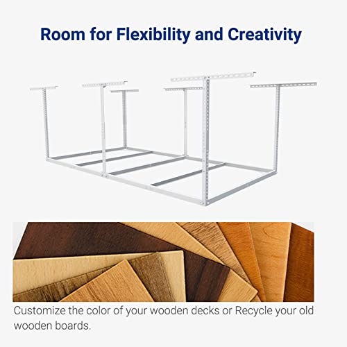 FLEXIMOUNTS Overhead Garage Storage Rack With Hooks - Image 3