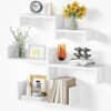 SRIWATANA Floating Wood Shelves Set of 5