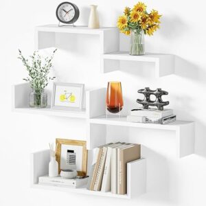 SRIWATANA Floating Wood Shelves Set of 5