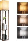 RUNTOP Floor Lamp With Shelves, Modern Shelf Lamp