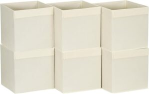 Household Essentials Foldable Fabric Storage Bins, Set Of 6