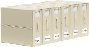 SUOCO Foldable Linen Closet Organizer, 6 Pack