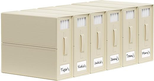 SUOCO Foldable Linen Closet Organizer, 6 Pack
