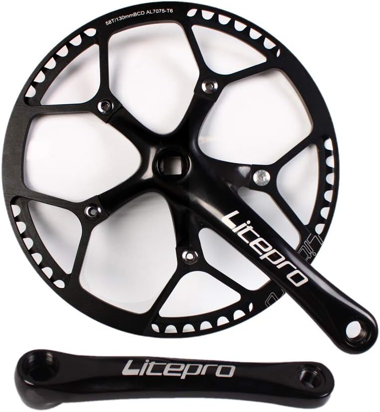 BUCKLOS Folding Bike Crankset 170mm, 130 BCD