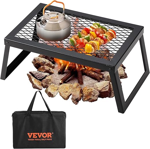 VEVOR Folding Campfire Grill, 18" Camping Grates