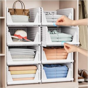caktraie Folding Closet Organizers Storage Box