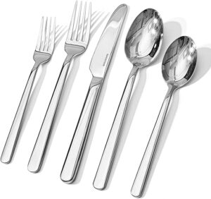 KINGSTONE Forged Silverware Set, 18/10 Stainless Steel
