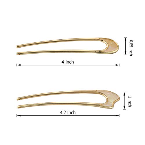 FRDTLUTHW U-Shaped Vintage Metal Hair Pins, 2PCS - Image 2