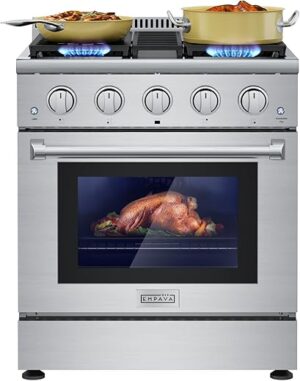 Empava Freestanding Gas Range, 4.2 cu. Ft, 30