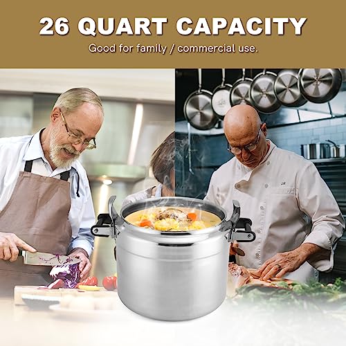 Fulgutonit 26 Quart Aluminum Pressure Cooker With Clamp Bar - Image 5