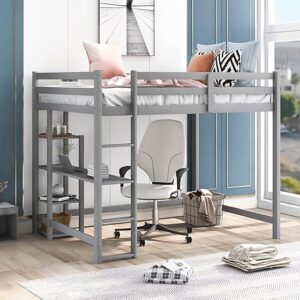 UYYYYYYIIIIIIIIIII Full Size Loft Bed With Desk