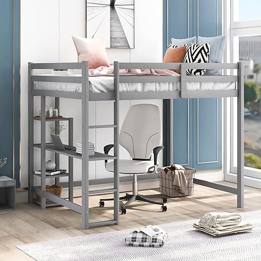 UYYYYYYIIIIIIIIIII Full Size Loft Bed With Desk