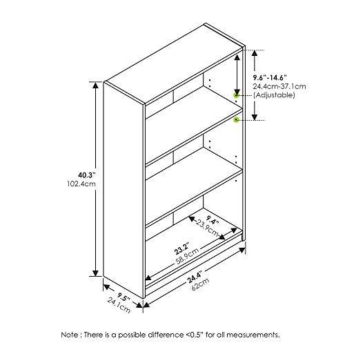 Furinno Jaya Simply Home 3-Tier Bookcase - Image 3
