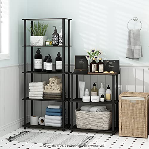 Furinno Turn-N-Tube 4-Tier Shelf Display - Espresso/Black - Image 2