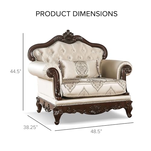 Furniture of America Traditional Upholstered 3-Piece Sofa Set - Image 5