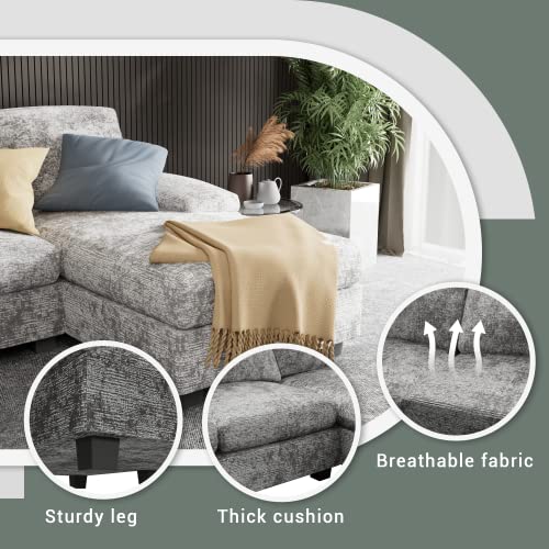 Furniwell Convertible Sectional Sofa With Double Chaise - Image 4