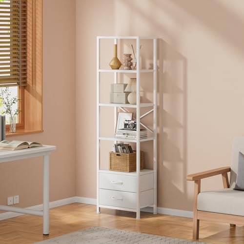 Furnulem 5-Tier Corner Shelf With Drawers - Image 2