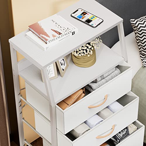 Furnulem White Dresser With 5 Drawers - Image 4