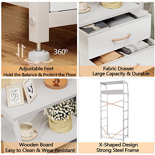 Furnulem White Dresser With 5 Drawers - Image 5