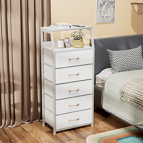 Furnulem White Dresser With 5 Drawers - Image 2