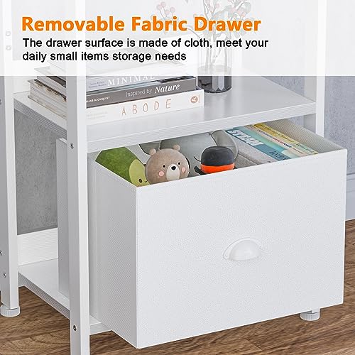 Furologee Tall Narrow Bookcase With Drawer - Image 5