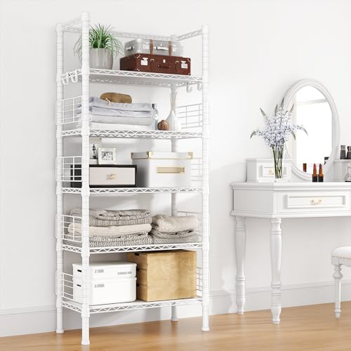 FUTASSI Metal Storage Rack, 5-Tier Narrow Bookshelf - Image 5