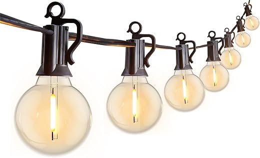 Brightown G40 Globe LED Patio Lights, 25 Feet