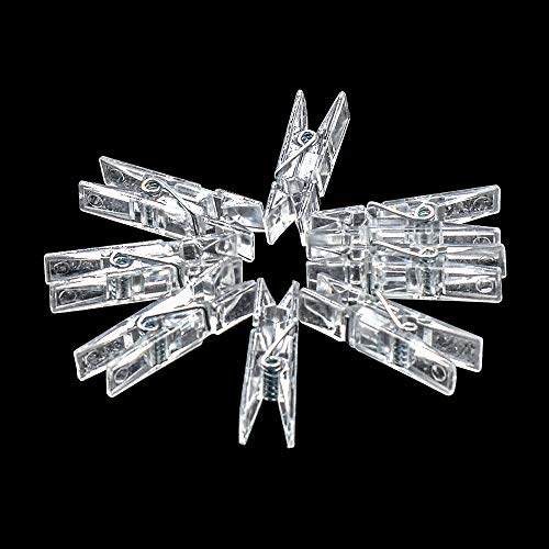 GALIREN Mini Transparent Plastic Clips, 128 Pieces - Image 4